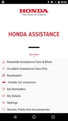 Honda Breakdown Assistance android App screenshot 2